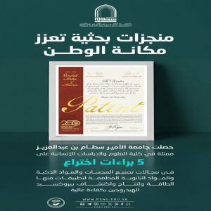 جامعة الأمير سطام تحصد 5 براءات اختراع أمريكية في تكنولوجيا النانو المتقدمة