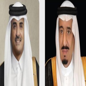 خادم الحرمين الشريفين يعزي أمير دولة قطر في وفاة صاحب السمو الشيخ حمد بن خليفة آل ثاني أمير دولة قطر السابق