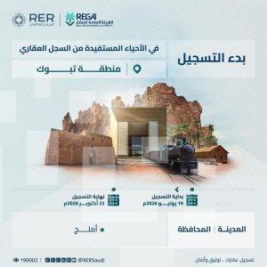 السجل العقاري يبدأ تسجيل (1,491) قطعة عقارية في الرياض ومكة المكرمة وتبوك