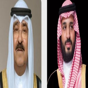 سمو ولي العهد يجري اتصالًا هاتفيًا بسمو أمير دولة الكويت
