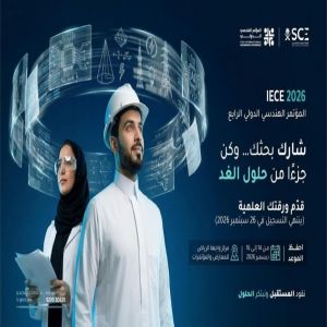 الهيئة السعودية للمهندسين تُعلن فتح باب استقبال الأوراق العلمية للمؤتمر الهندسي الدولي الرابع IECE 2026