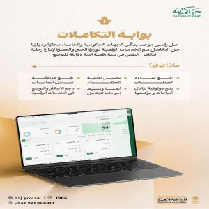 وزارة الحج والعمرة تطلق "بوابة التكاملات" لتوحيد وتعزيز منظومة التكامل الرقمي