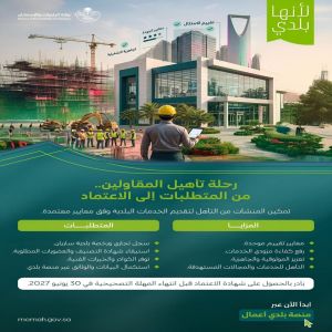 وزارة البلديات والإسكان تطلق خدمة تأهيل المقاولين