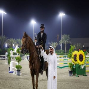 الهاجري والكربي يتصدران أولى جولات التمايز 1.45 متر بالشارقة للفروسية