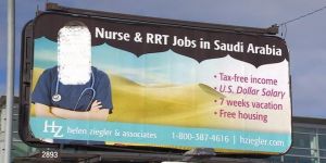 إعلانات في شوارع كندا بحثاً عن ممرضات للعمل بالسعودية