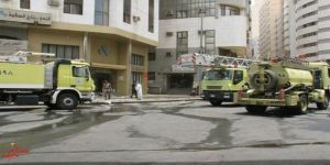 حريق يشب في احد الفنادق بمكة والمدني يصرح لاتوجد خسائر بشرية